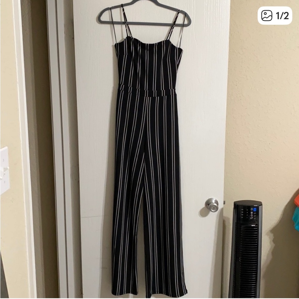 Striped Black Jumpsuit - XS/Small